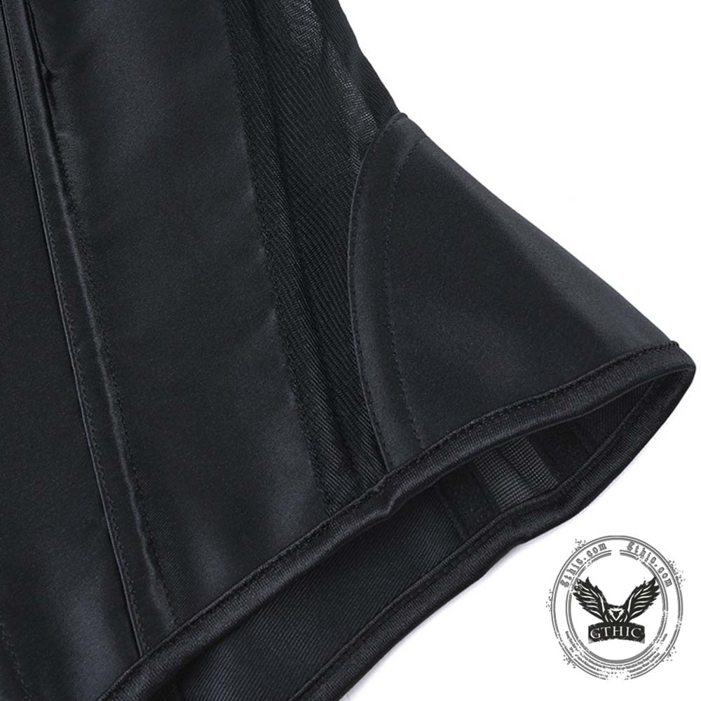 Sexy Solid Color Mesh Paneling Body-Shaping Corset
