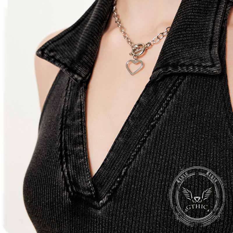 Sexy V-Neck Backless Sleeveless Halter Bodysuit