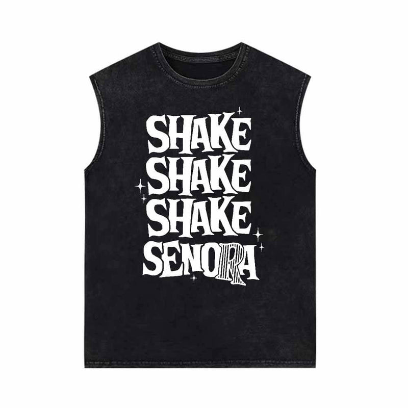 Shake And Senora Vintage Washed Vest Top | Gthic.com