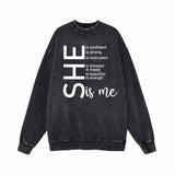 She Is Me Virtue Vintage Washed Sweatshirt | Gthic.com