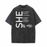 She Is Me Virtue Vintage Washed T-shirt | Gthic.com