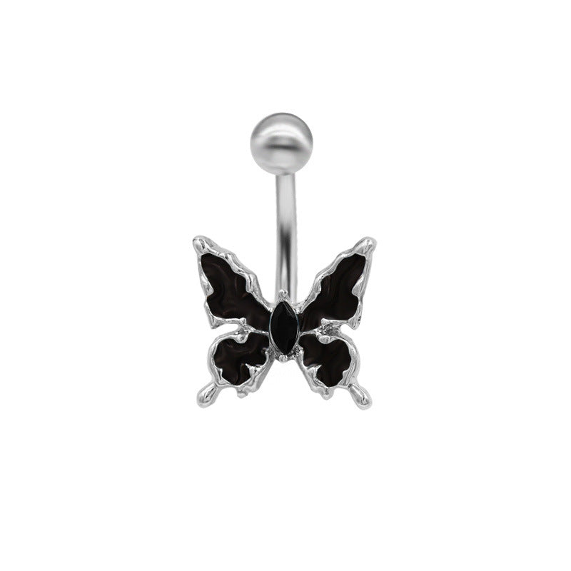 Shiny Butterfly Alloy Belly Ring | Gthic.com