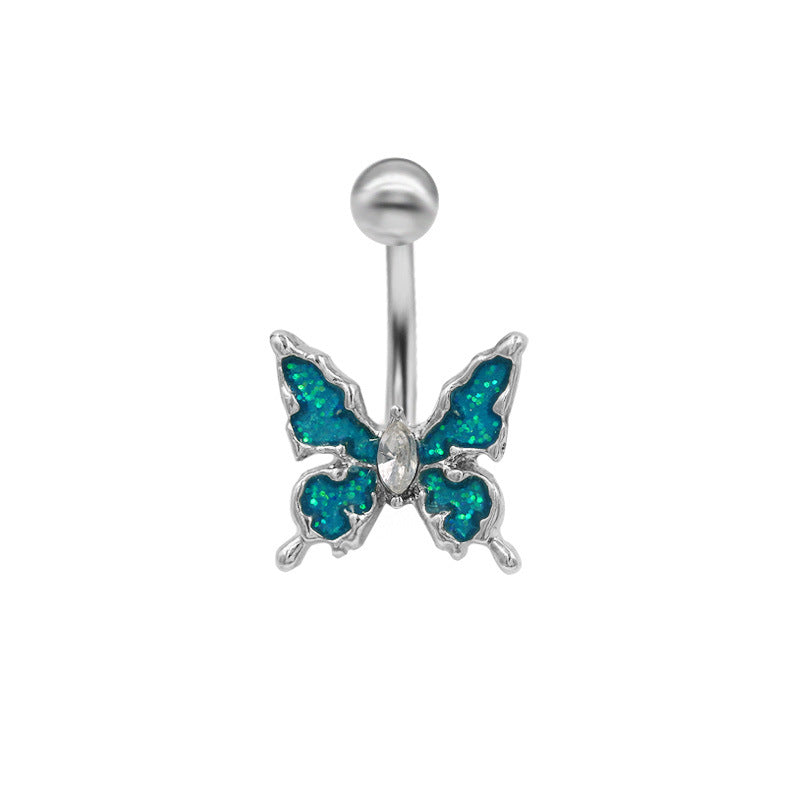 Shiny Butterfly Alloy Belly Ring | Gthic.com