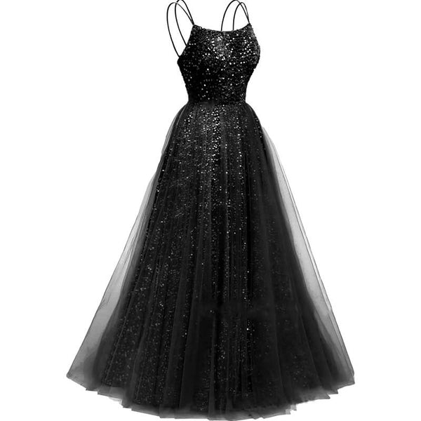 Shiny Elegant Strapless Evening Dress | Gthic.com