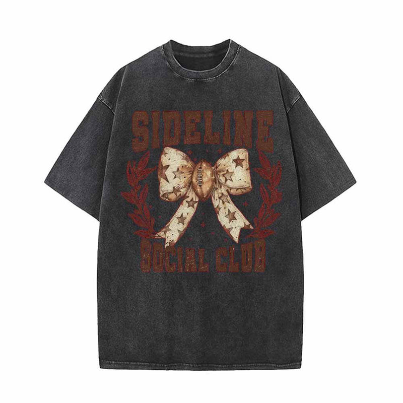 Sideline Social Club Bow Vintage Washed T-shirt | Gthic.com