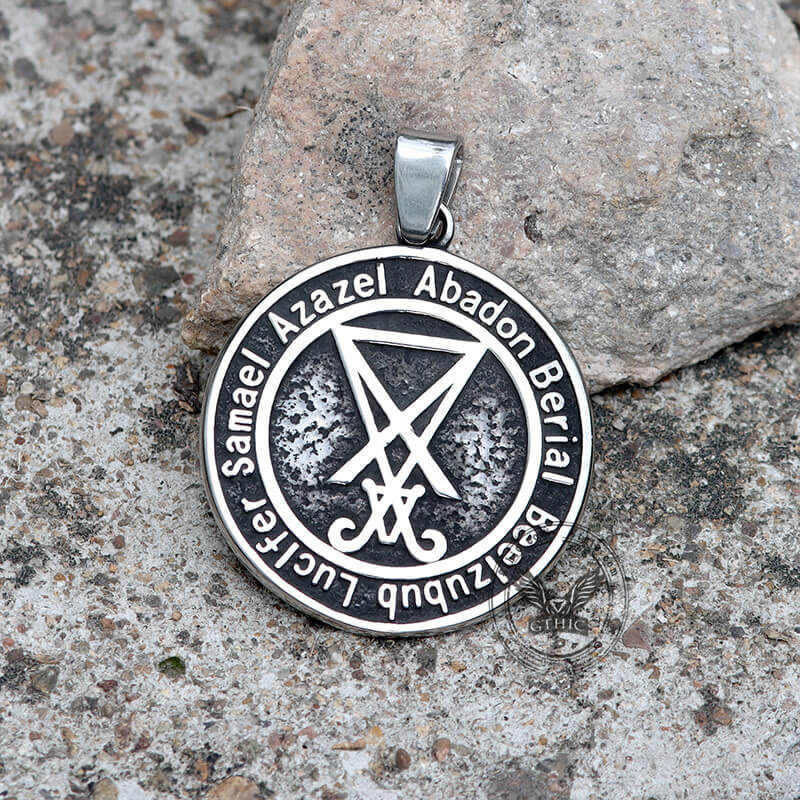 Sigil of Baphomet Stainless Steel Satan Pendant | Gthic.com