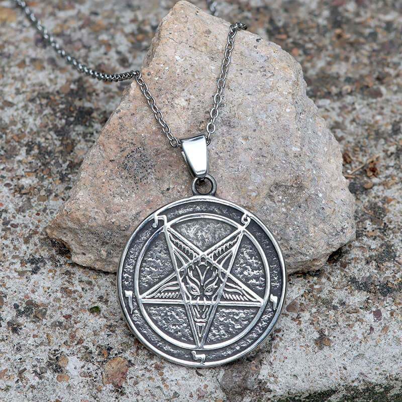 Sigil of Baphomet Stainless Steel Satan Pendant | Gthic.com