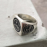 Sigil of Lilith Sterling Silver Ring | Gthic.com