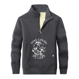 Silence Is Golden Stand Collar Zip Sweatshirt