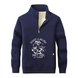 Silence Is Golden Stand Collar Zip Sweatshirt