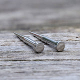 Silver Color Ear Stretching Taper Piercing Earrings | Gthic.com
