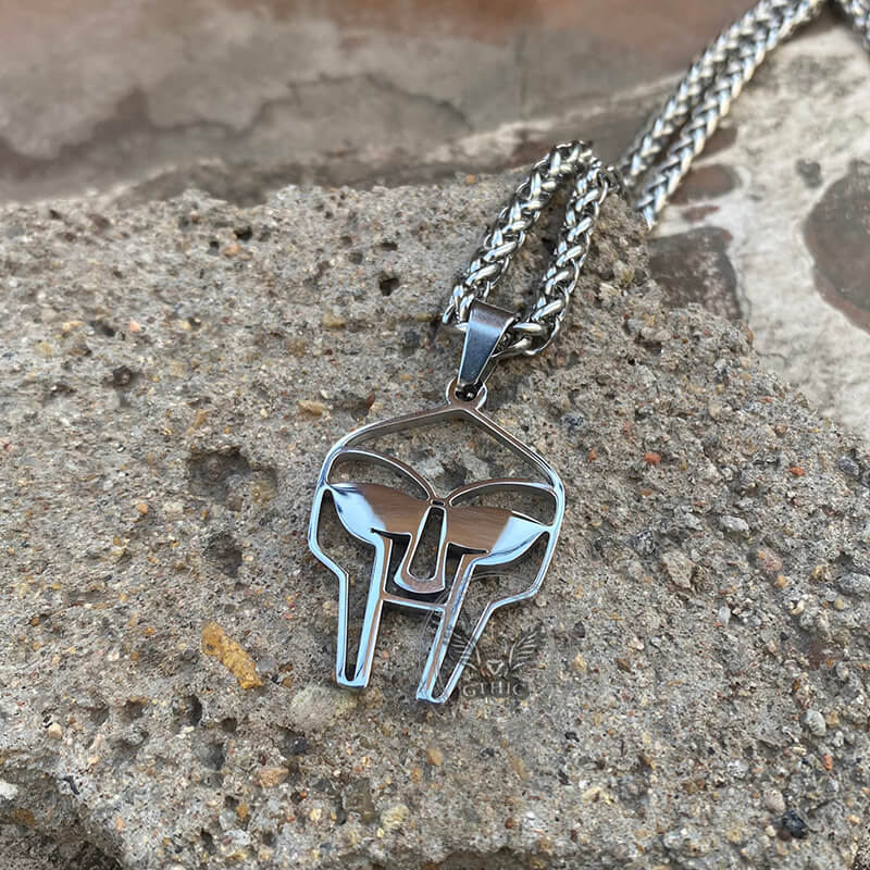 Silver Color MF DOOM Mask Stainless Steel Pendant | Gthic.com