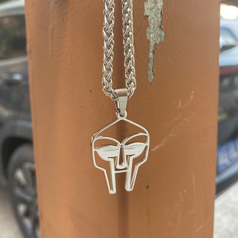 Silver Color MF DOOM Mask Stainless Steel Pendant | Gthic.com