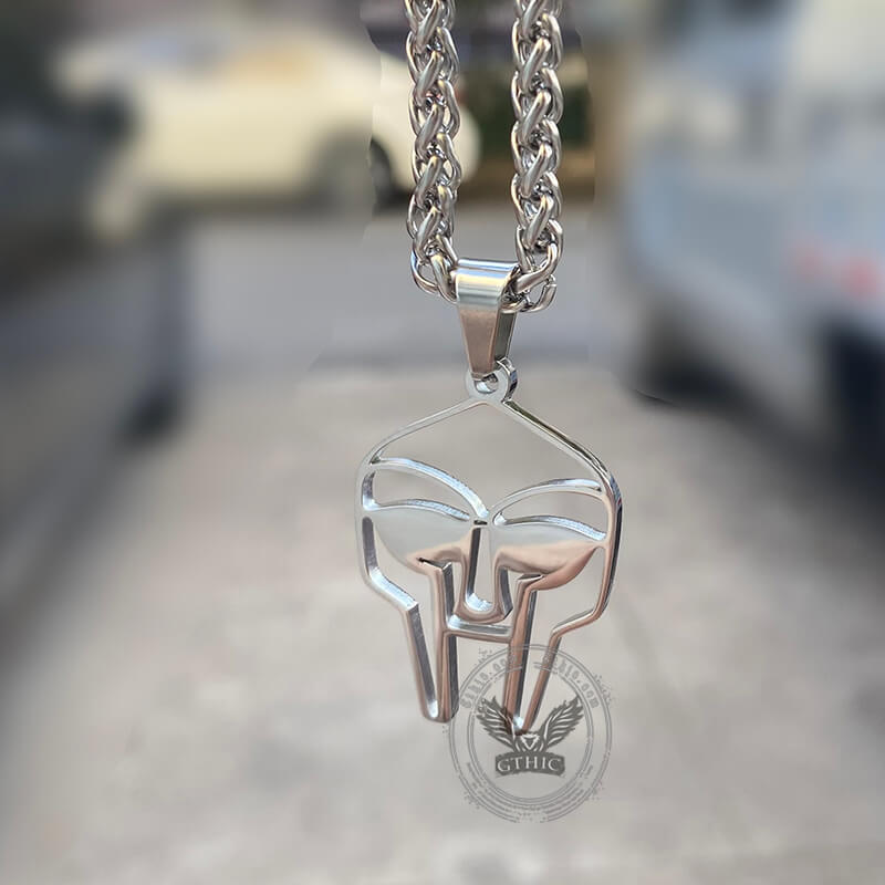 Silver Color MF DOOM Mask Stainless Steel Pendant | Gthic.com