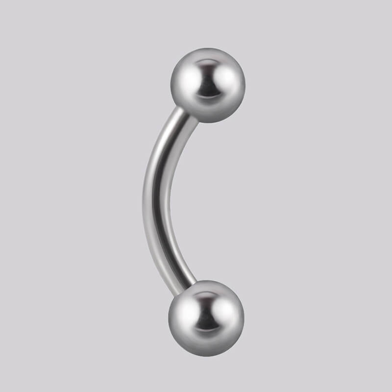 Silver Color Screw Back G23 Titanium Piercing Ring | Gthic.com