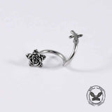 Silver Rose Stainless Steel Belly Piercing