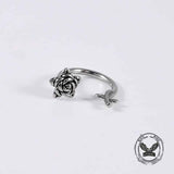 Silver Rose Stainless Steel Belly Piercing