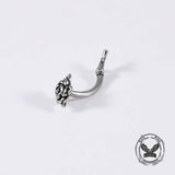Silver Rose Stainless Steel Belly Piercing