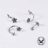 Silver Rose Stainless Steel Belly Piercing