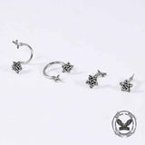 Silver Rose Stainless Steel Belly Piercing