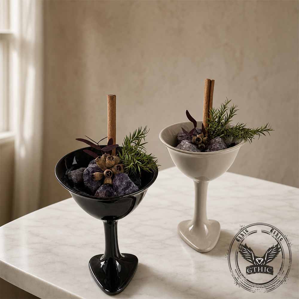 Simple Aromatherapy Goblet Cup Crystal Stone Figurine | Gthic.com