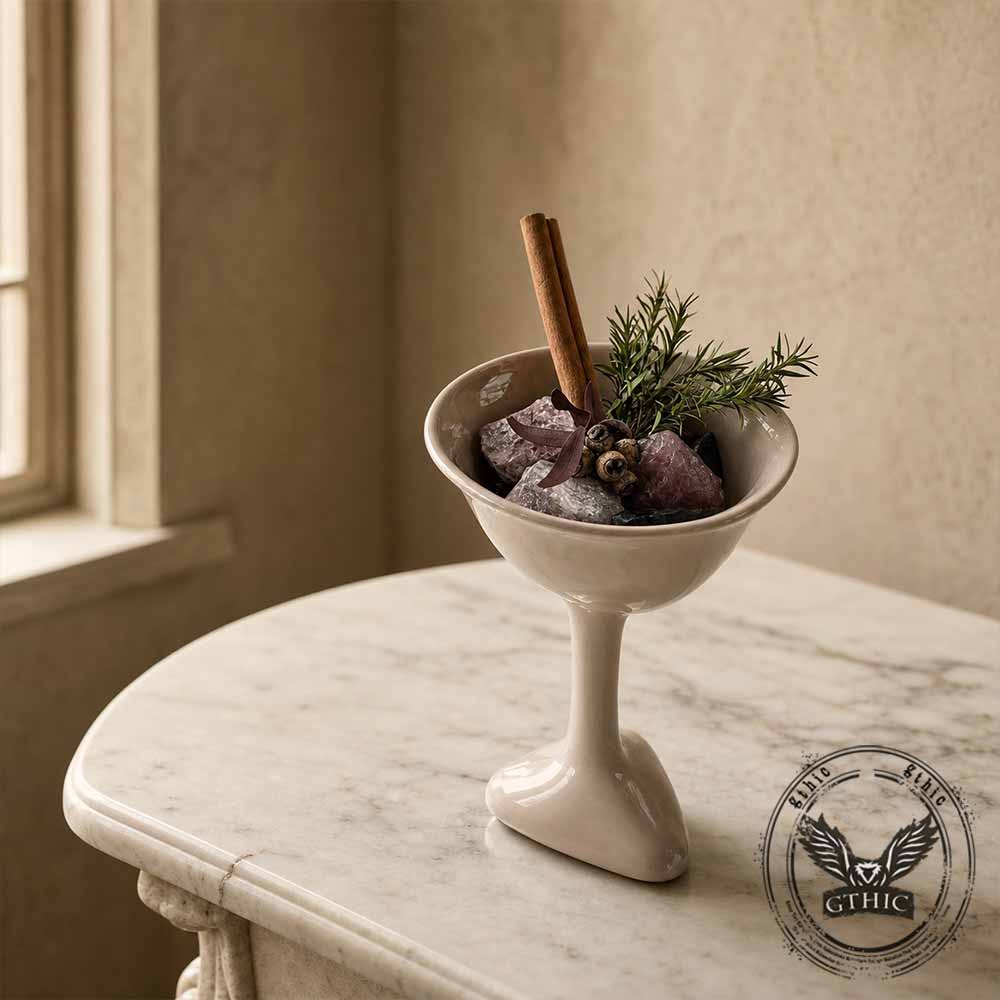 Simple Aromatherapy Goblet Cup Crystal Stone Figurine | Gthic.com