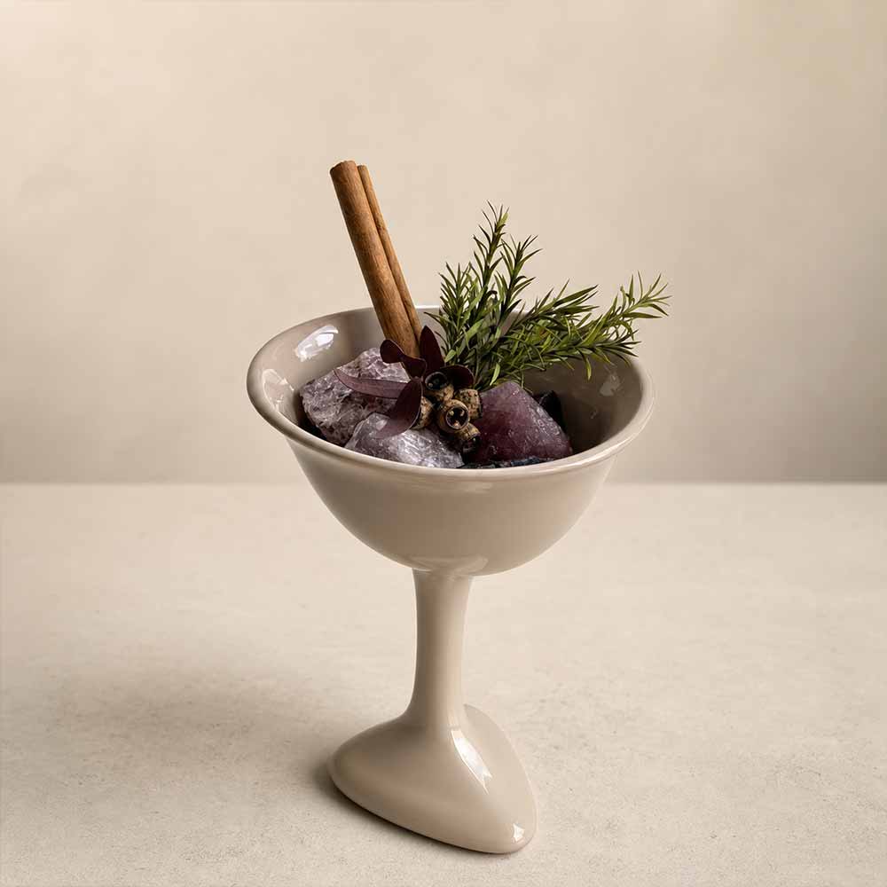 Simple Aromatherapy Goblet Cup Crystal Stone Figurine