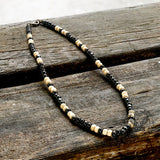 Simple Beaded Stainless Steel Surfer Necklace