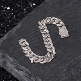 Simple Beast Cross Cuban Link Stainless Steel Bracelet | Gthic.com