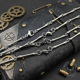 Simple Bone Link Stainless Steel Biker Necklace | Gthic.com