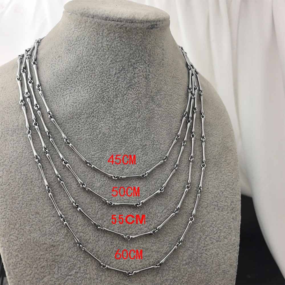 Simple Bone Link Stainless Steel Biker Necklace