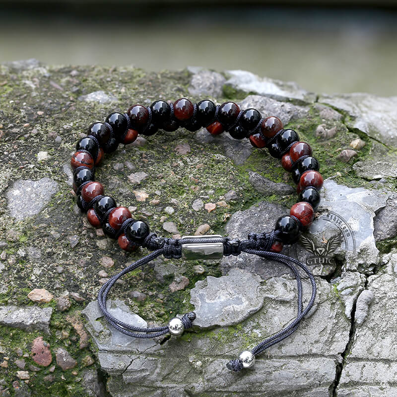 Simple Braided Natural Stone Bead Bracelet | Gthic.com