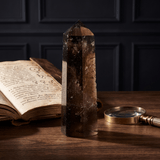 Simple Brown-Toned Hexagonal Prism Figurine Crystal Tower | Gthic.com