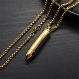 Simple Bullet Stainless Steel Openable Pendant