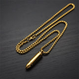 Simple Bullet Stainless Steel Openable Pendant