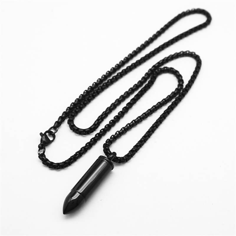 Simple Bullet Stainless Steel Openable Pendant