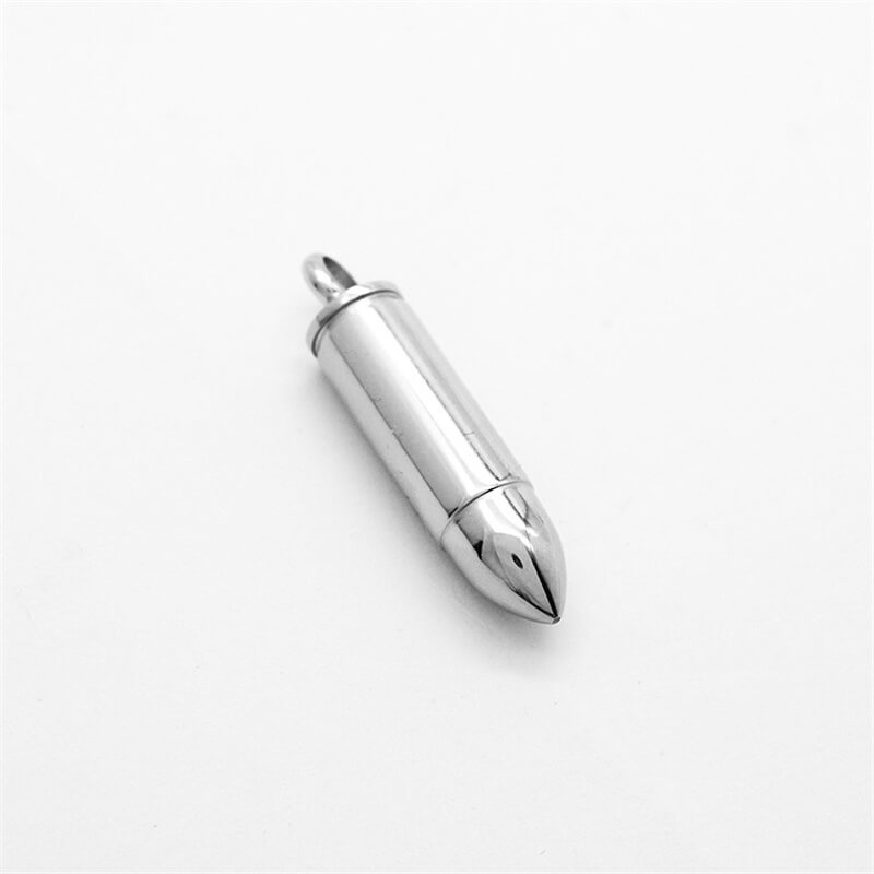 Simple Bullet Stainless Steel Openable Pendant