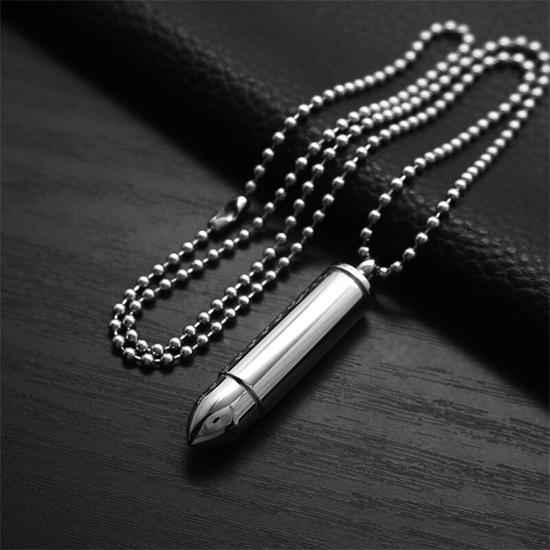 Simple Bullet Stainless Steel Openable Pendant