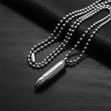 Simple Bullet Stainless Steel Openable Pendant
