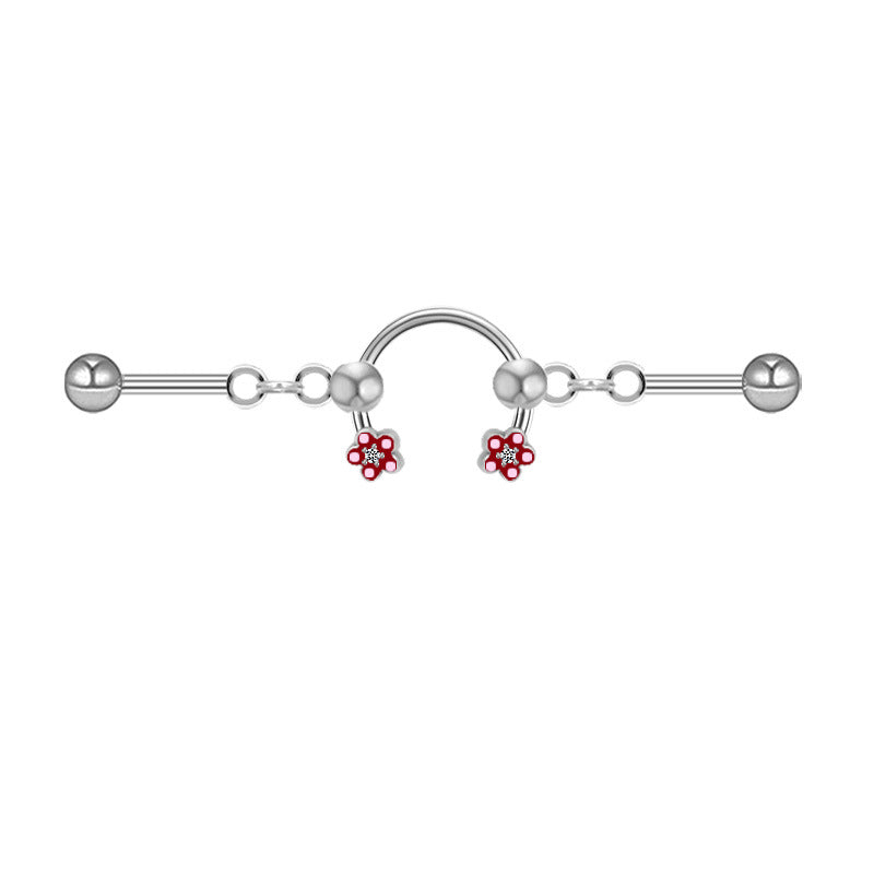 Simple Butterfly Star Stainless Steel Industrial Piercing