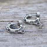 Simple C-Shape Chain Design Stainless Steel Earrings