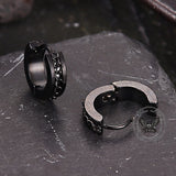 Simple Chain Design Stainless Steel Hoop Earrings