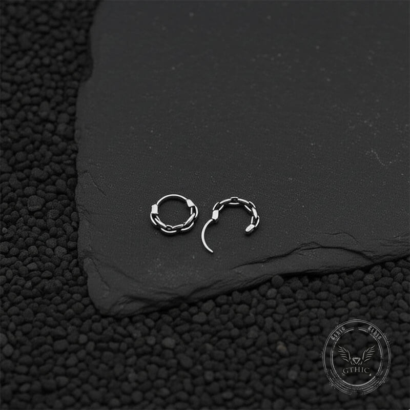 Simple Chain Ring Stainless Steel Nose Ring | Gthic.com