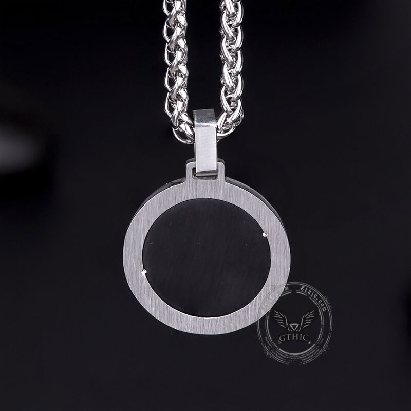 Simple Compass Design Stainless Steel Pendant