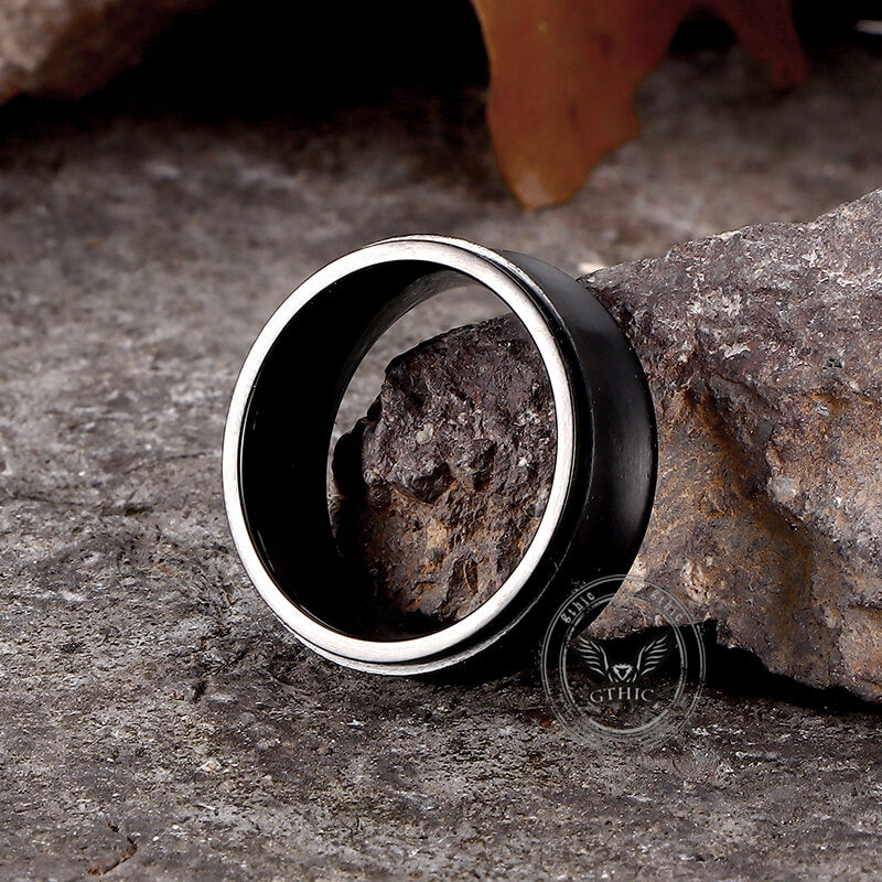 Simple Concave Arc Design Stainless Steel Spinner Ring