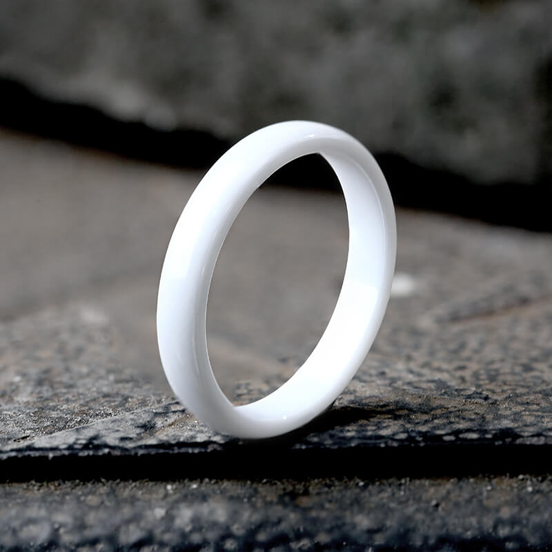 Simple Couple Wedding Ceramic Ring | Gthic.com