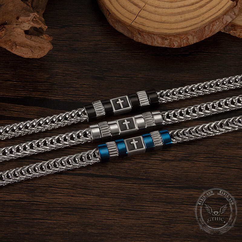 Simple Cross Keel Stainless Steel Bracelet | Gthic.com