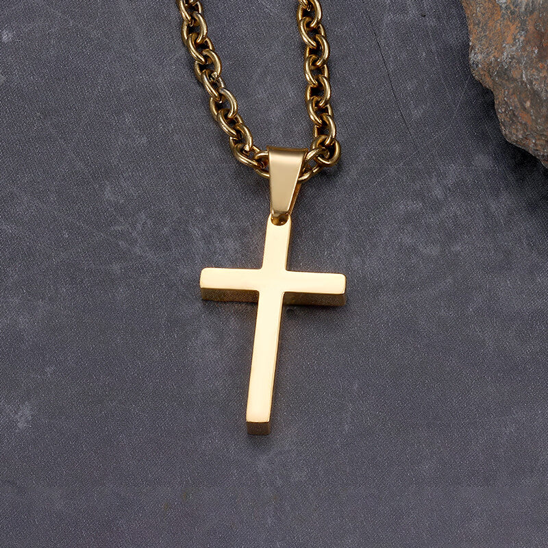 Simple Cross Stainless Steel Pendant | Gthic.com