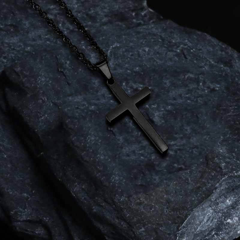 Simple Cross Stainless Steel Pendant | Gthic.com