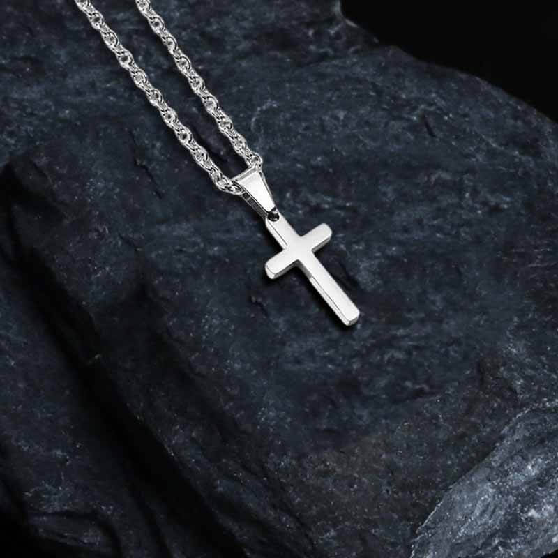 Simple Cross Stainless Steel Pendant | Gthic.com